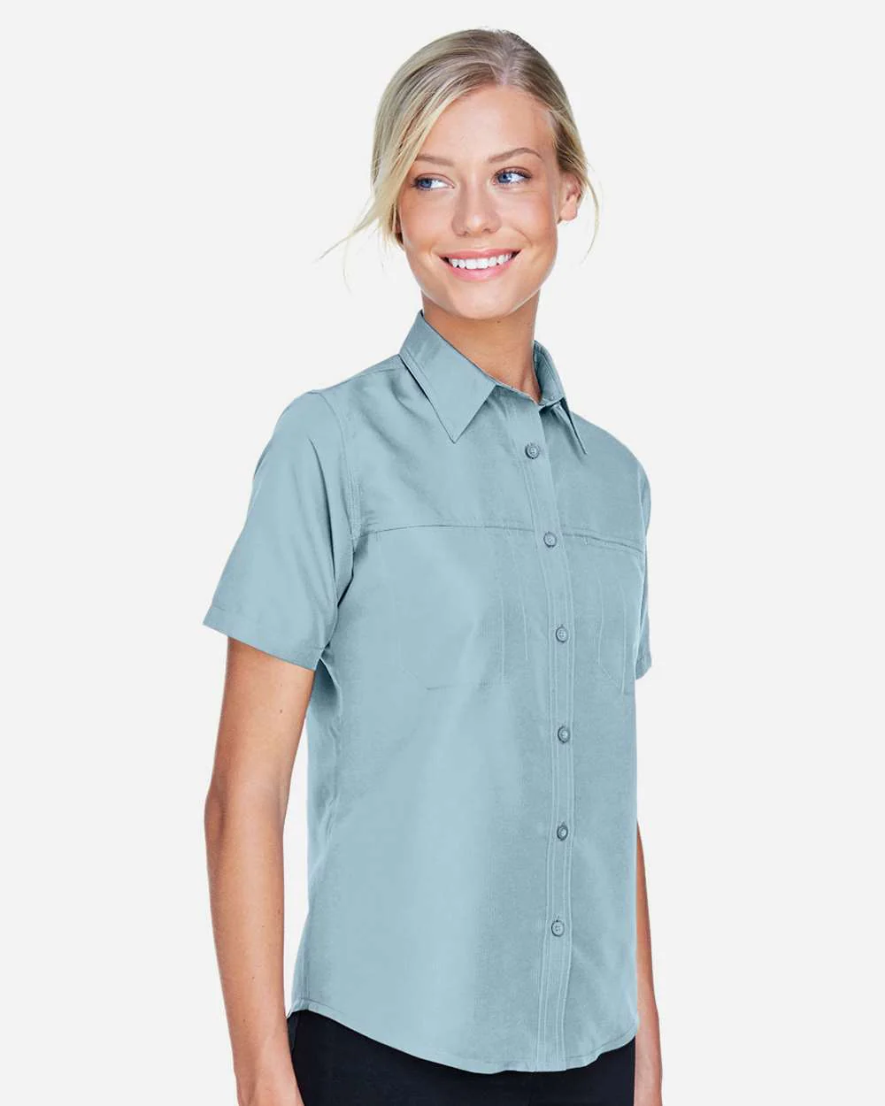 Harriton-M580W-Women's Key West Short Sleeve Performance Staff Shirt - Image 8