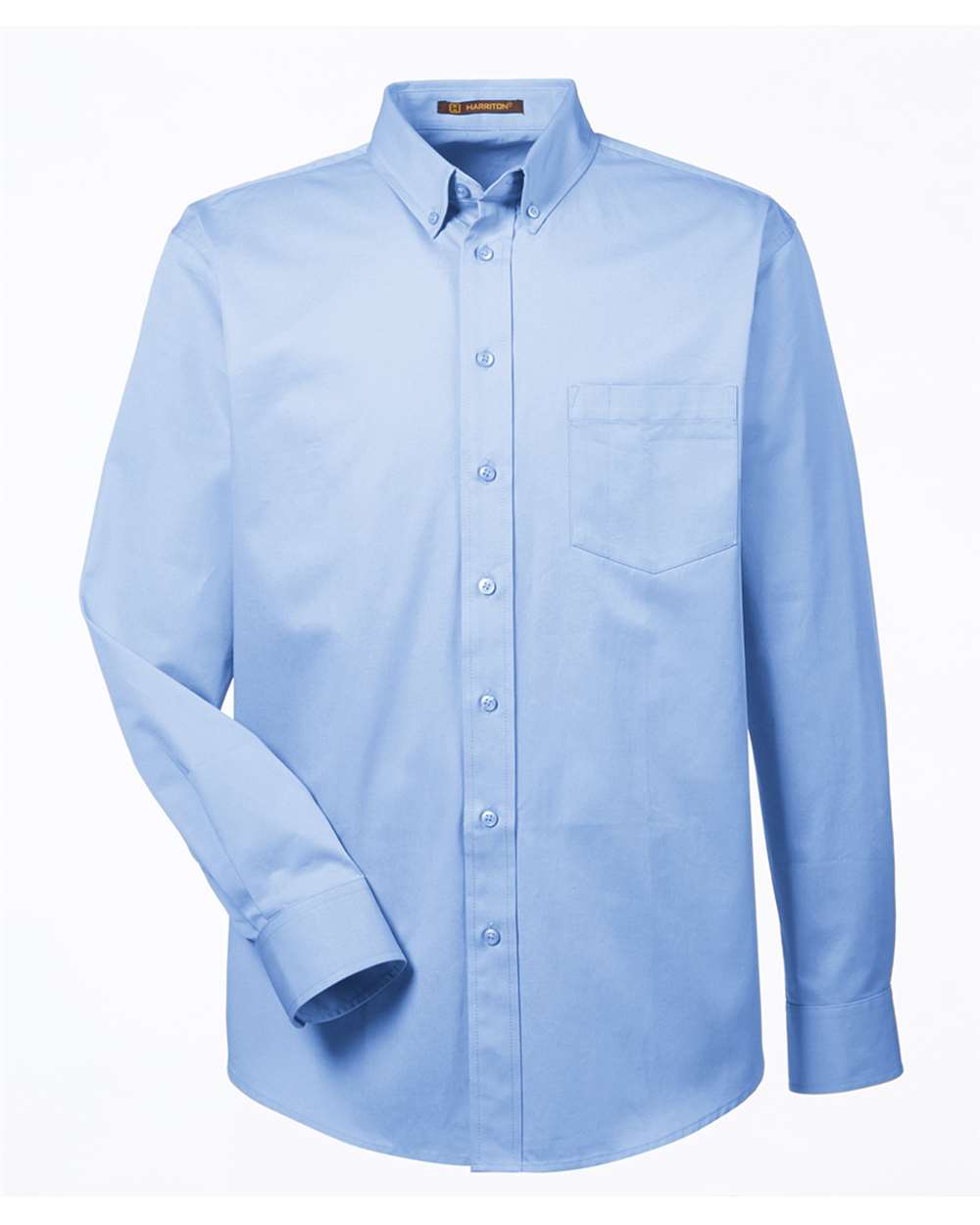 Harriton-M581-Men's Foundation Cotton Twill Dress Shirt with Teflon - Image 10