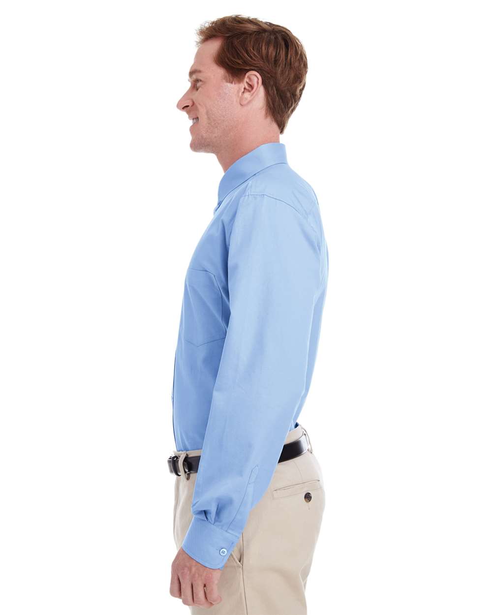 Harriton-M581-Men's Foundation Cotton Twill Dress Shirt with Teflon - Image 12