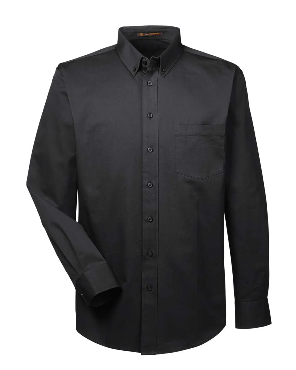 Harriton-M581-Men's Foundation Cotton Twill Dress Shirt with Teflon - Image 2