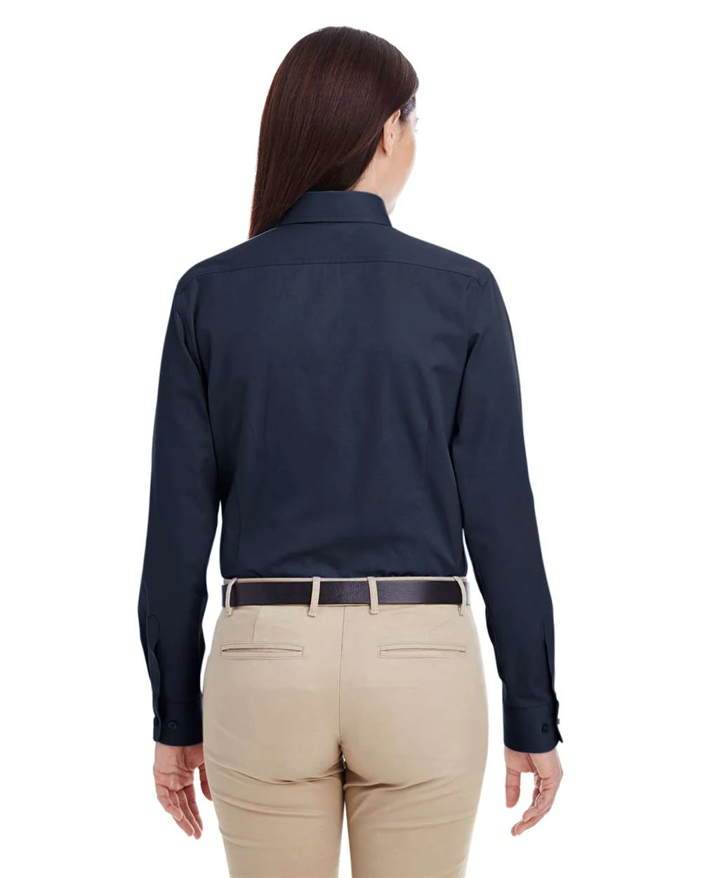 Harriton-M581W-Women's Foundation Cotton Twill Shirt with Teflon - Image 13