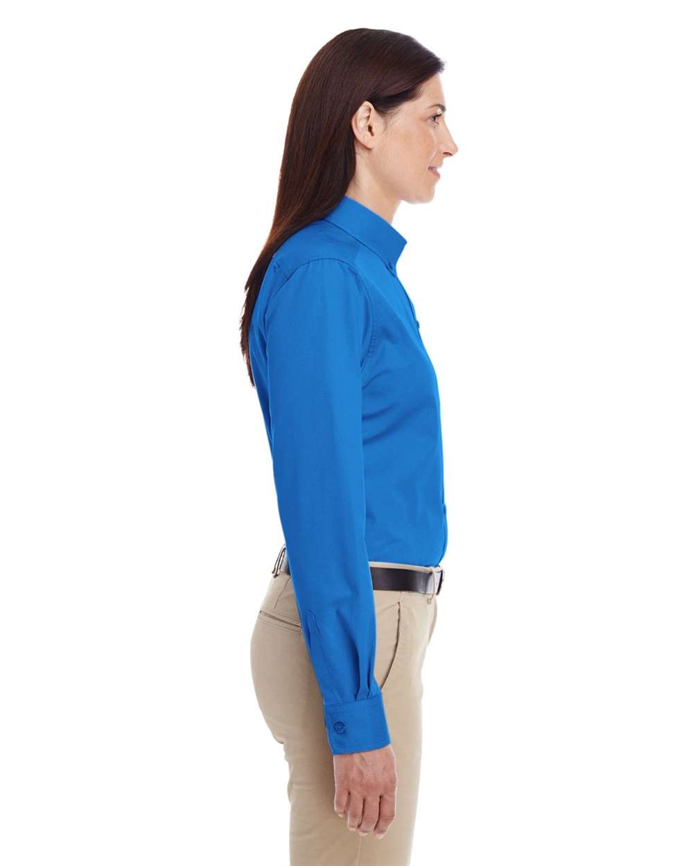 Harriton-M581W-Women's Foundation Cotton Twill Shirt with Teflon - Image 16