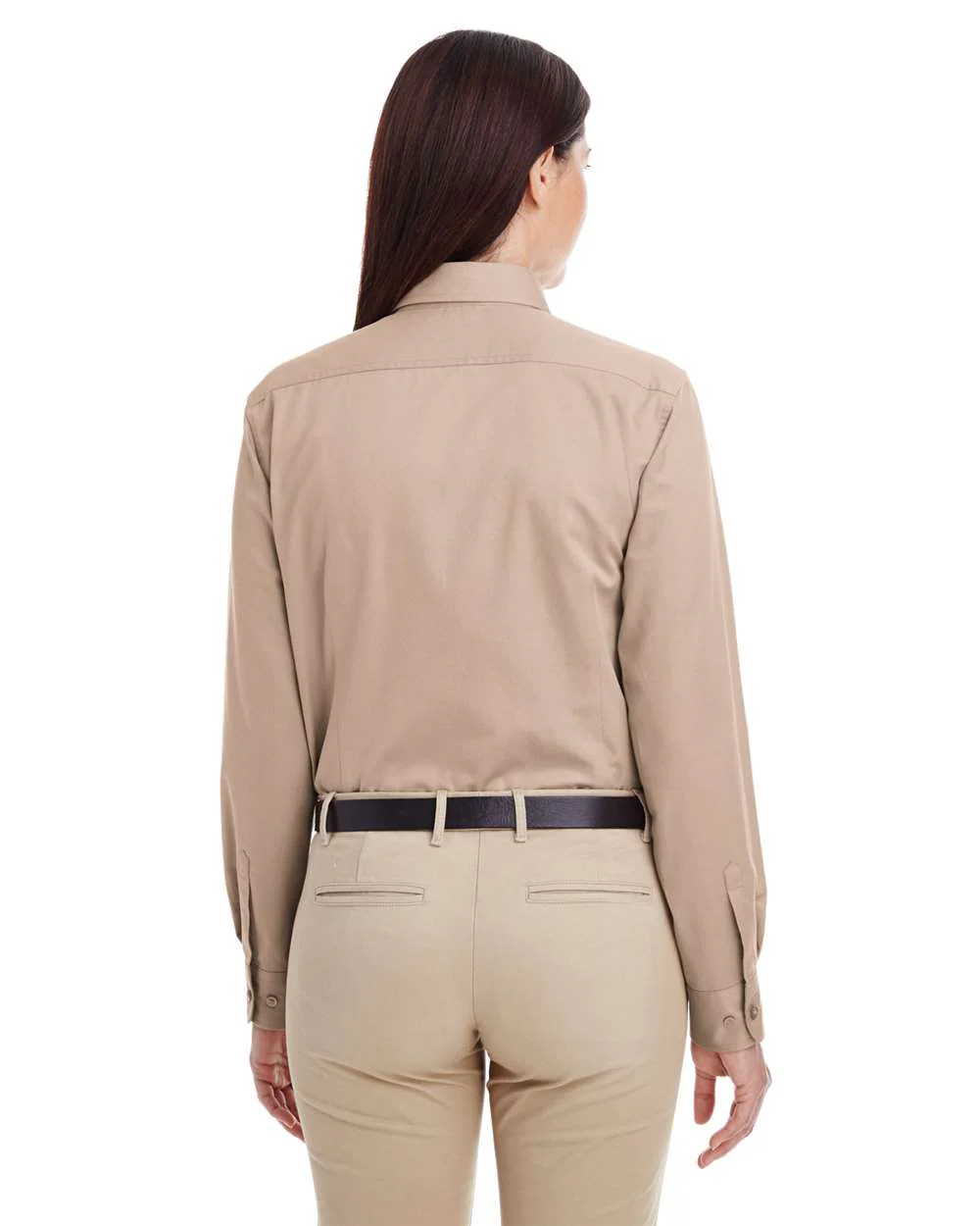 Harriton-M581W-Women's Foundation Cotton Twill Shirt with Teflon - Image 21