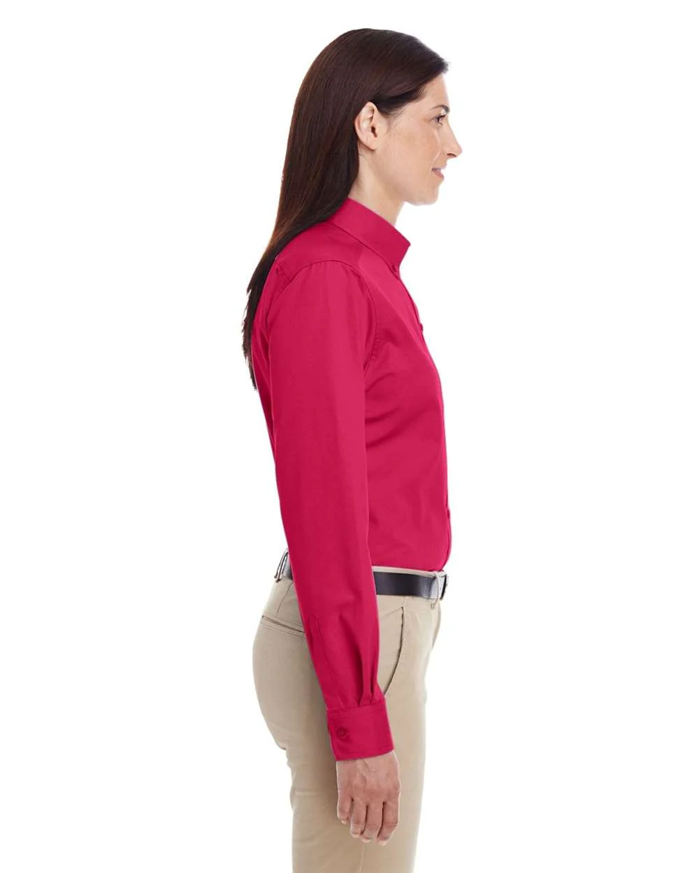 Harriton-M581W-Women's Foundation Cotton Twill Shirt with Teflon - Image 24
