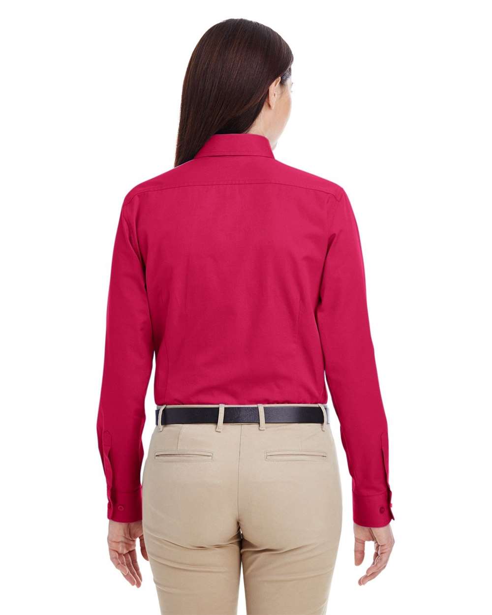 Harriton-M581W-Women's Foundation Cotton Twill Shirt with Teflon - Image 25