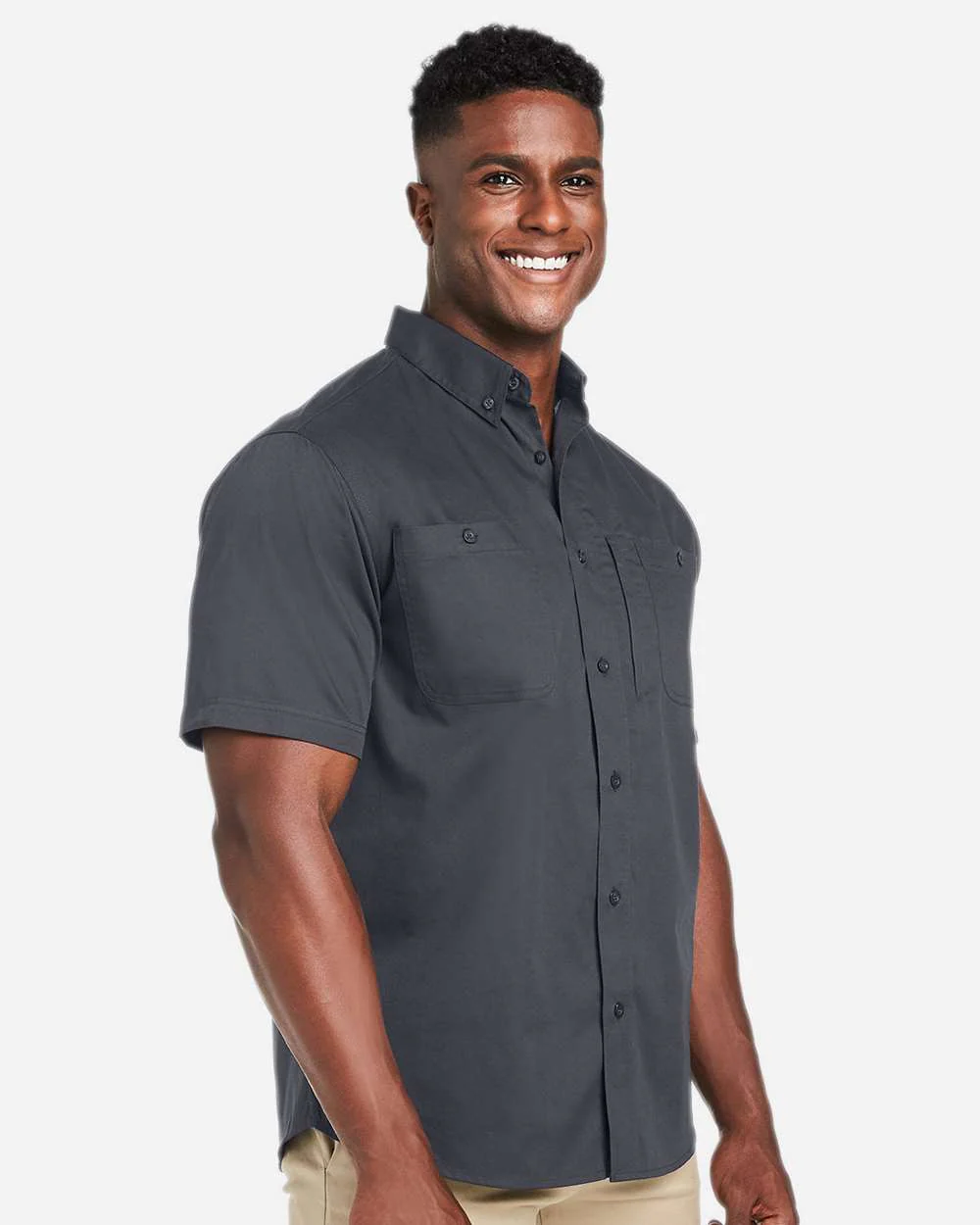 Harriton-M585-Men's Advantage IL Short Sleeve Work Shirt - Image 12