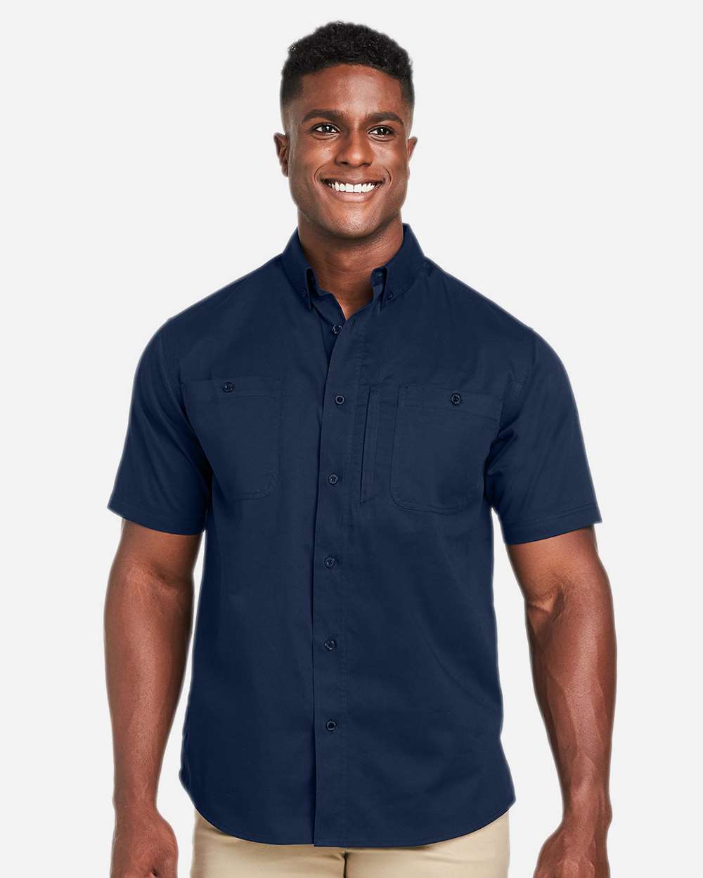 Harriton-M585-Men's Advantage IL Short Sleeve Work Shirt - Image 17