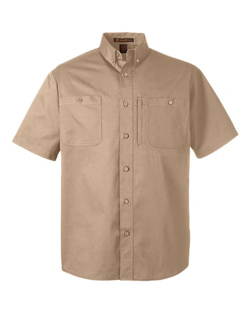 Harriton-M585-Men's Advantage IL Short Sleeve Work Shirt - Image 30