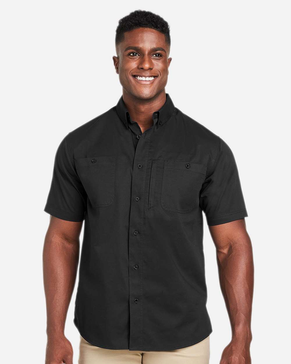 Harriton-M585-Men's Advantage IL Short Sleeve Work Shirt - Image 4
