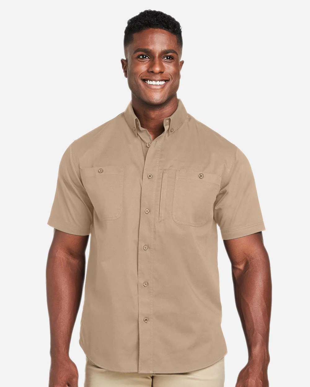 Harriton-M585-Men's Advantage IL Short Sleeve Work Shirt - Image 7