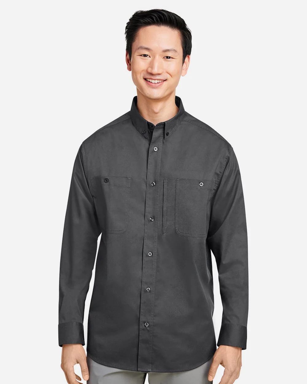 Harriton-M585L-Men's Advantage IL Long Sleeve Workshirt - Image 7