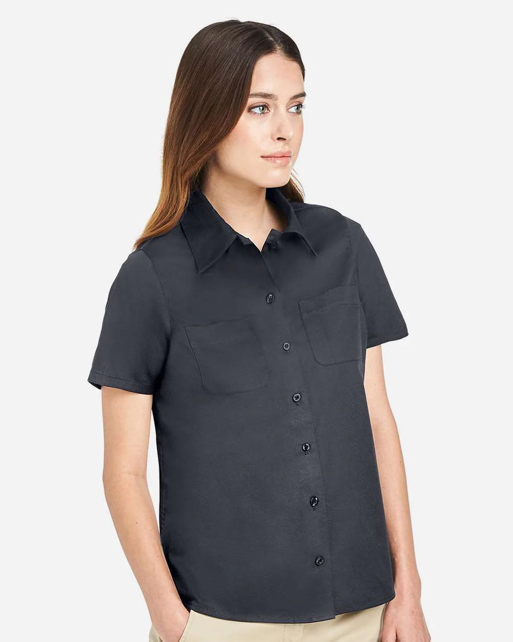 Harriton-M585W-Women's Advantage IL Short Sleeve Dress Shirt - Image 12
