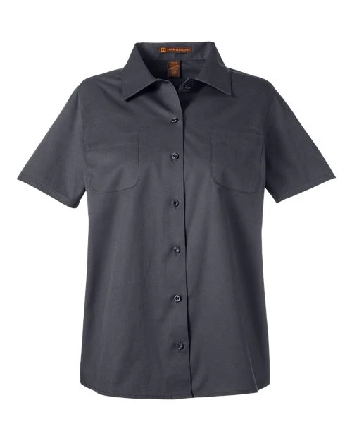 Harriton-M585W-Women's Advantage IL Short Sleeve Dress Shirt - Image 26
