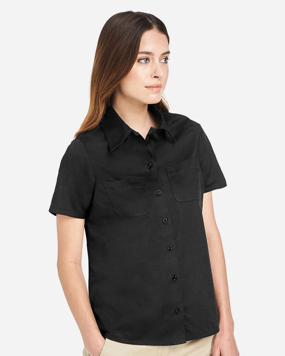 Harriton-M585W-Women's Advantage IL Short Sleeve Dress Shirt - Image 5