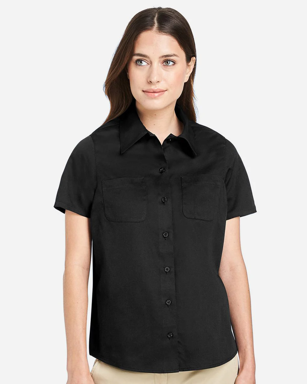 Harriton-M585W-Women's Advantage IL Short Sleeve Dress Shirt - Image 7