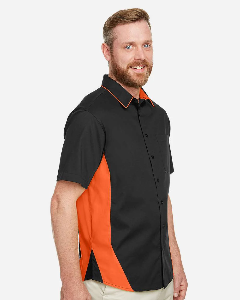 Harriton-M586-Men's Flash IL Colorblock Shirt - Image 18
