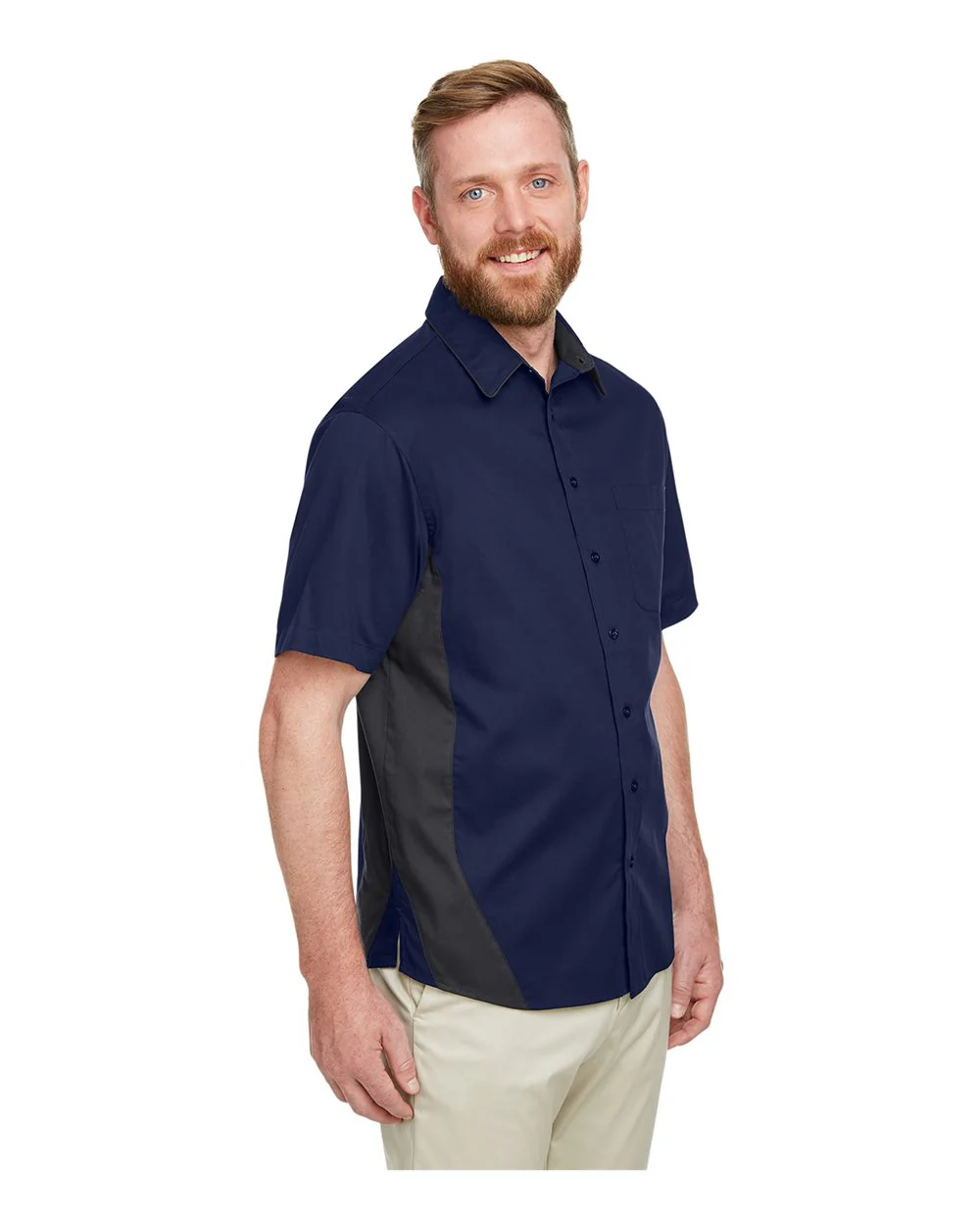 Harriton-M586-Men's Flash IL Colorblock Shirt - Image 24
