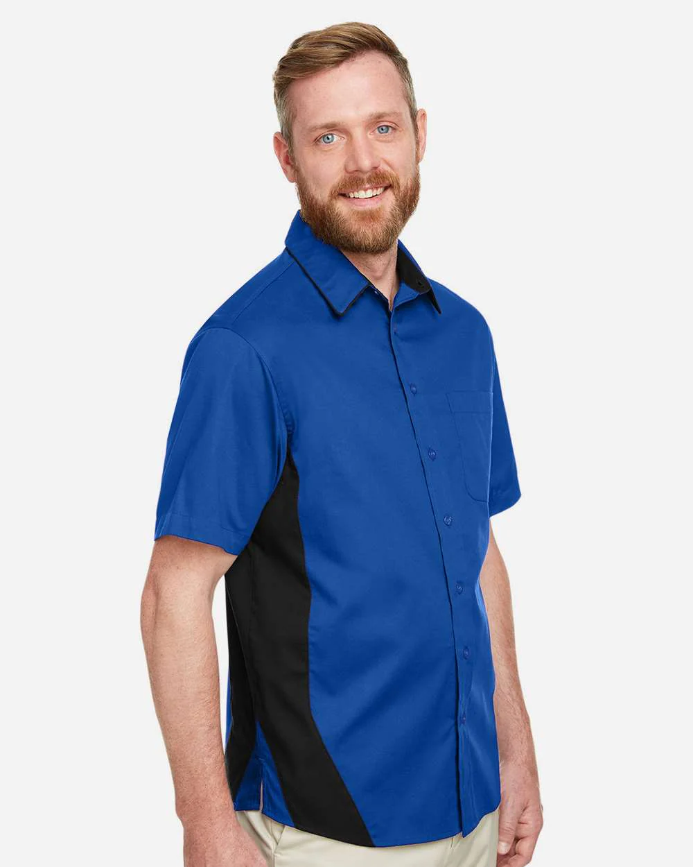 Harriton-M586-Men's Flash IL Colorblock Shirt - Image 36