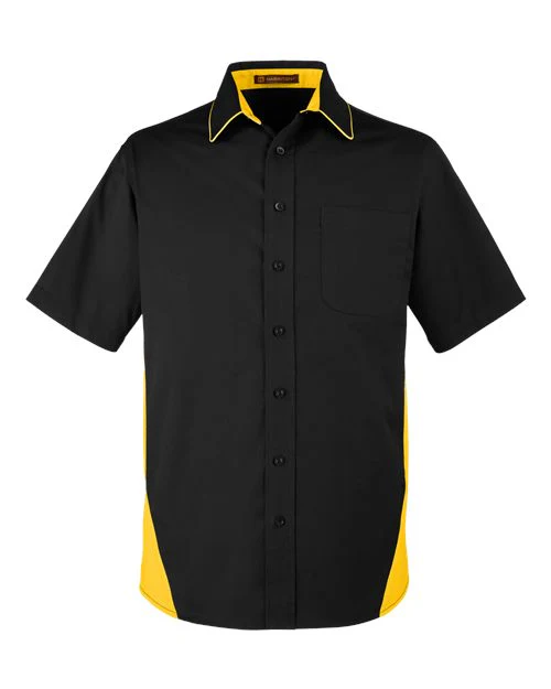 Harriton-M586-Men's Flash IL Colorblock Shirt - Image 42