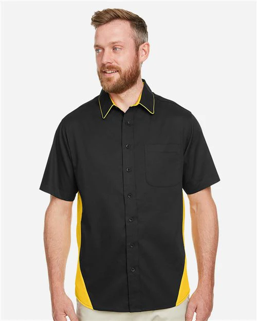 Harriton-M586-Men's Flash IL Colorblock Shirt - Image 43