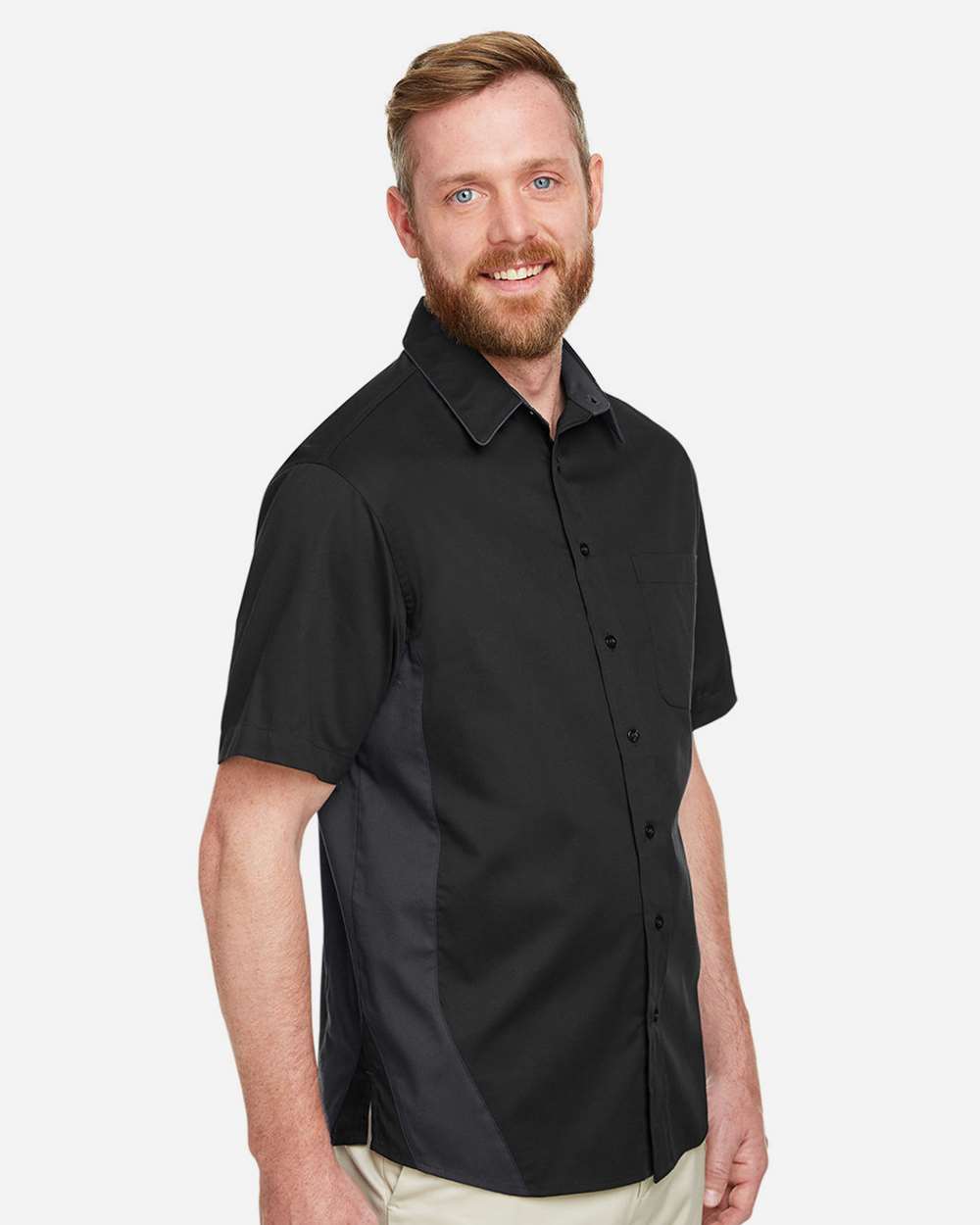 Harriton-M586-Men's Flash IL Colorblock Shirt - Image 5