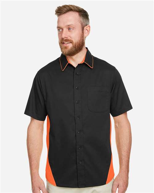 Harriton-M586-Men's Flash IL Colorblock Shirt - Image 50