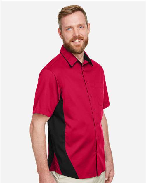 Harriton-M586-Men's Flash IL Colorblock Shirt - Image 54