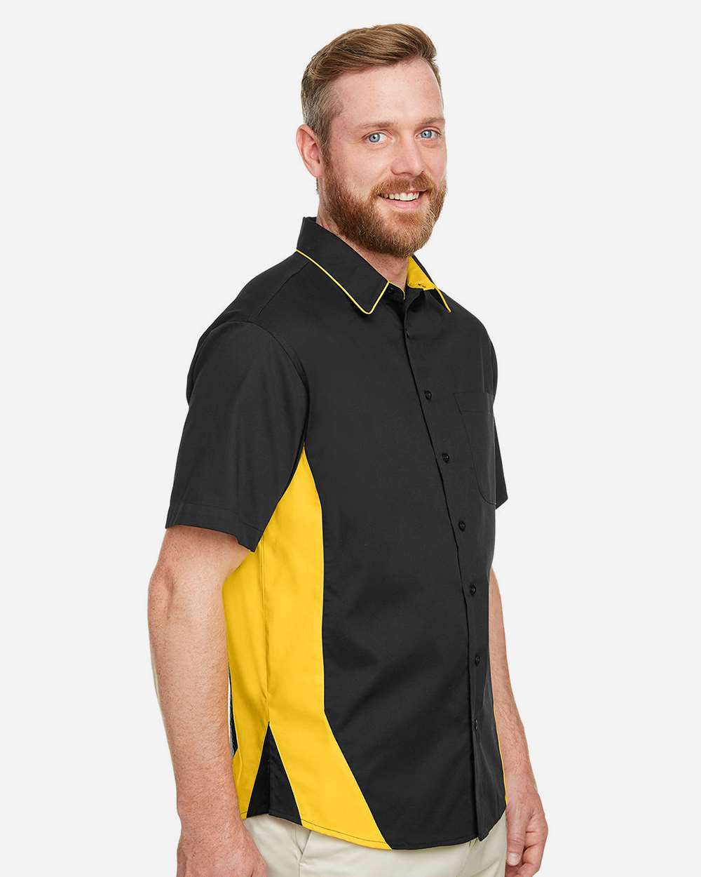 Harriton-M586T-Men's Tall Flash IL Colorblock Shirt - Image 12