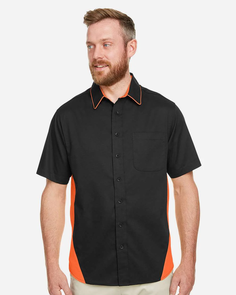 Harriton-M586T-Men's Tall Flash IL Colorblock Shirt - Image 17