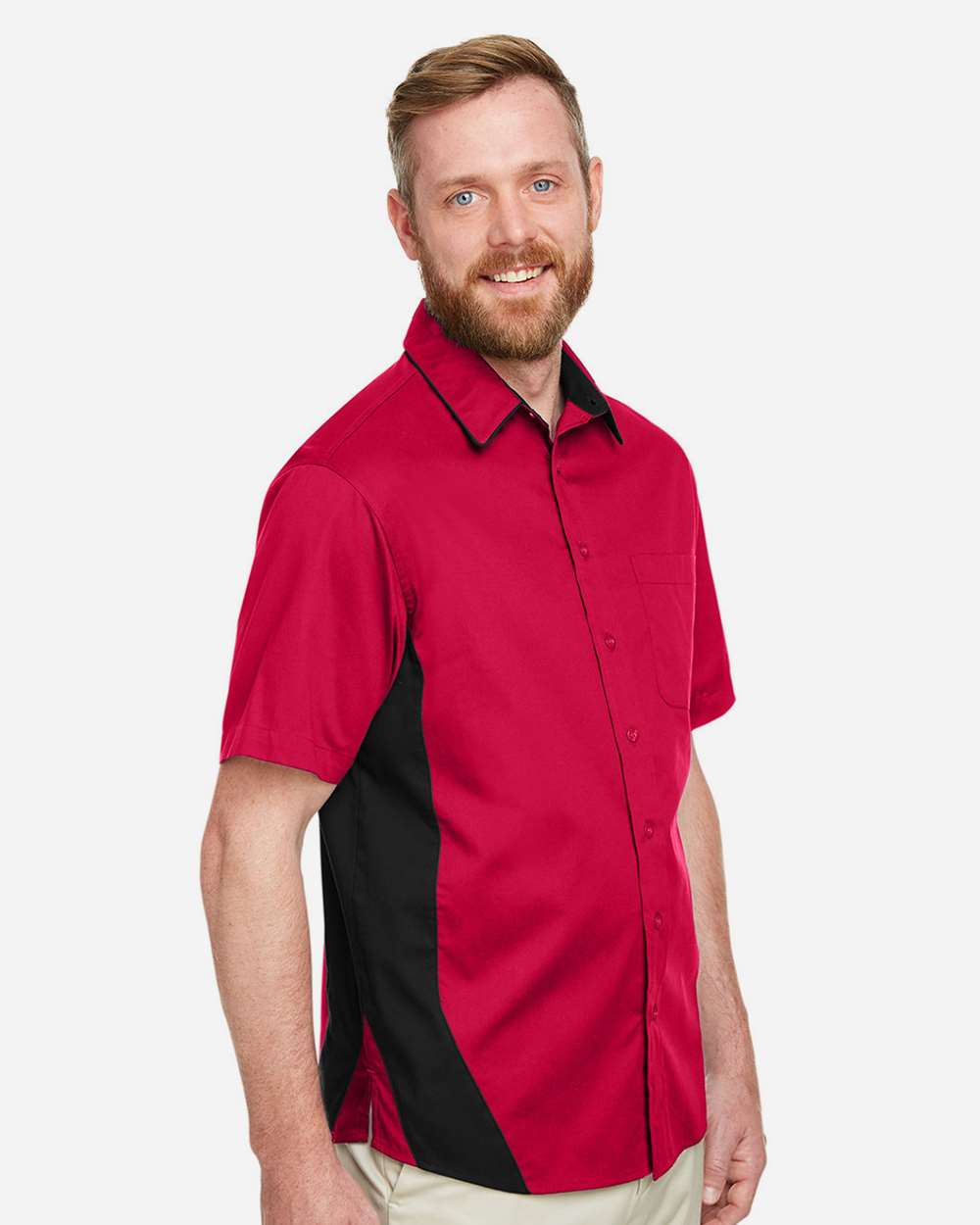 Harriton-M586T-Men's Tall Flash IL Colorblock Shirt - Image 24