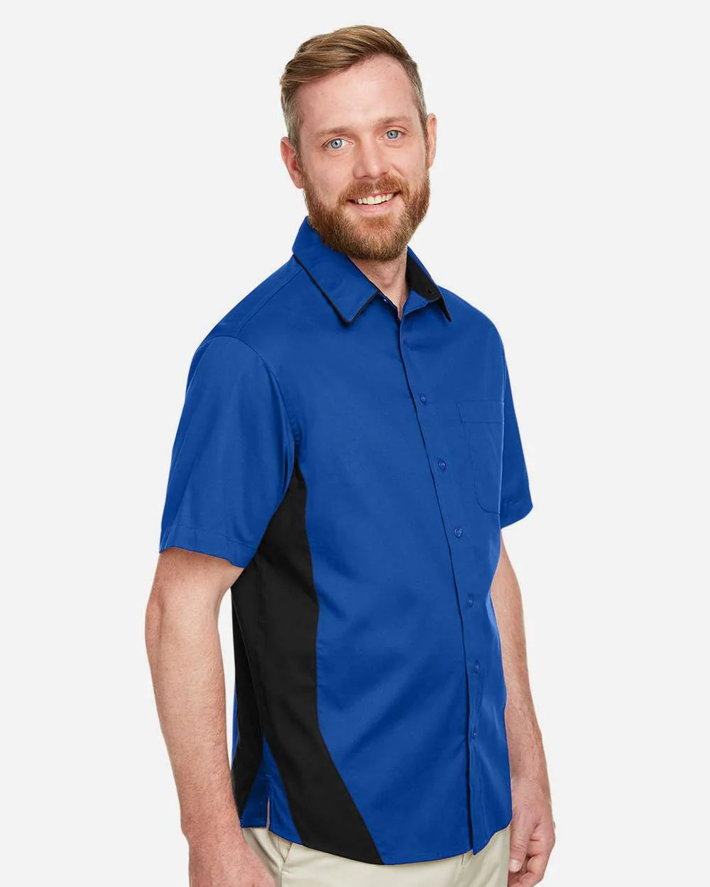 Harriton-M586T-Men's Tall Flash IL Colorblock Shirt - Image 30