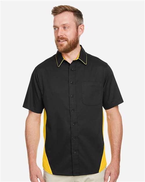 Harriton-M586T-Men's Tall Flash IL Colorblock Shirt - Image 41
