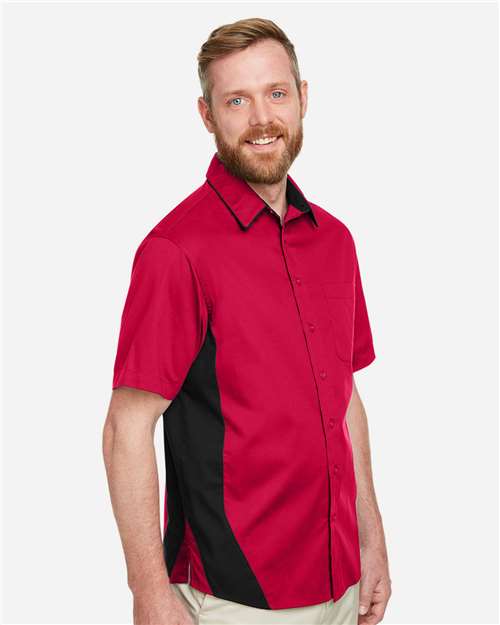 Harriton-M586T-Men's Tall Flash IL Colorblock Shirt - Image 48