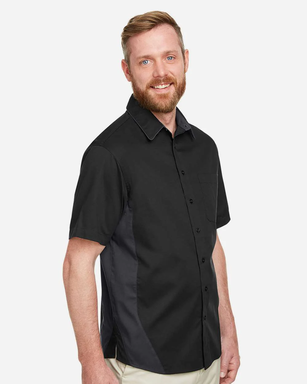 Harriton-M586T-Men's Tall Flash IL Colorblock Shirt - Image 5