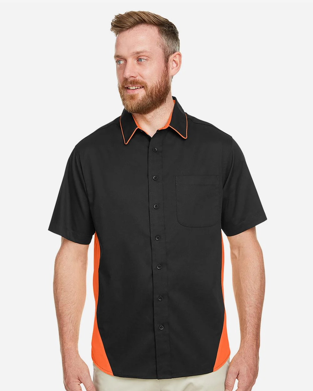 Harriton-M586T-Men's Tall Flash IL Colorblock Shirt - Image 7