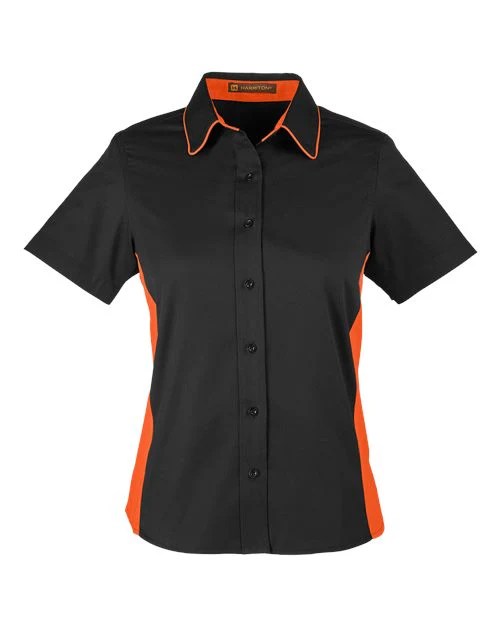 Harriton-M586W-Women's Flash IL Colorblock Shirt - Image 11