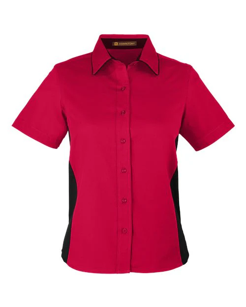 Harriton-M586W-Women's Flash IL Colorblock Shirt - Image 12