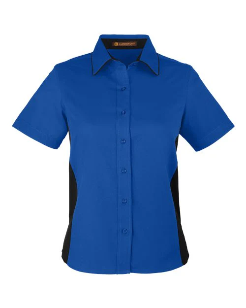 Harriton-M586W-Women's Flash IL Colorblock Shirt - Image 13