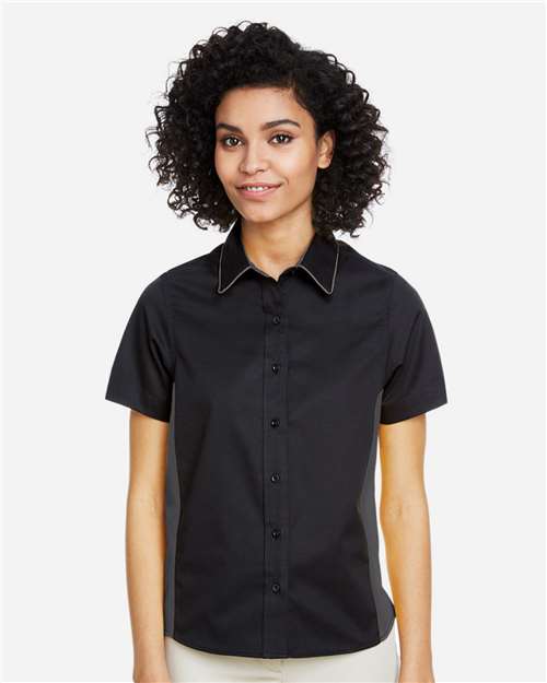 Harriton-M586W-Women's Flash IL Colorblock Shirt - Image 14