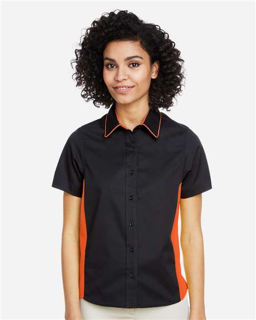 Harriton-M586W-Women's Flash IL Colorblock Shirt - Image 20