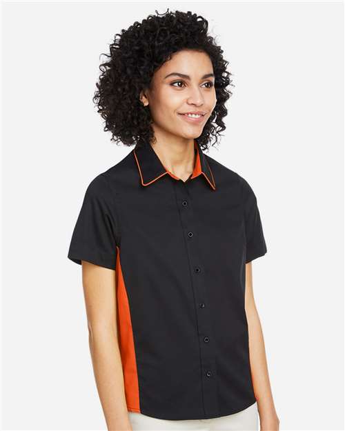Harriton-M586W-Women's Flash IL Colorblock Shirt - Image 21