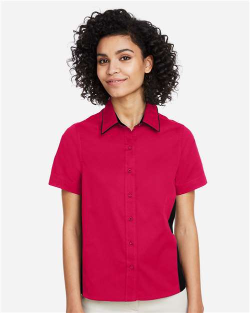 Harriton-M586W-Women's Flash IL Colorblock Shirt - Image 23