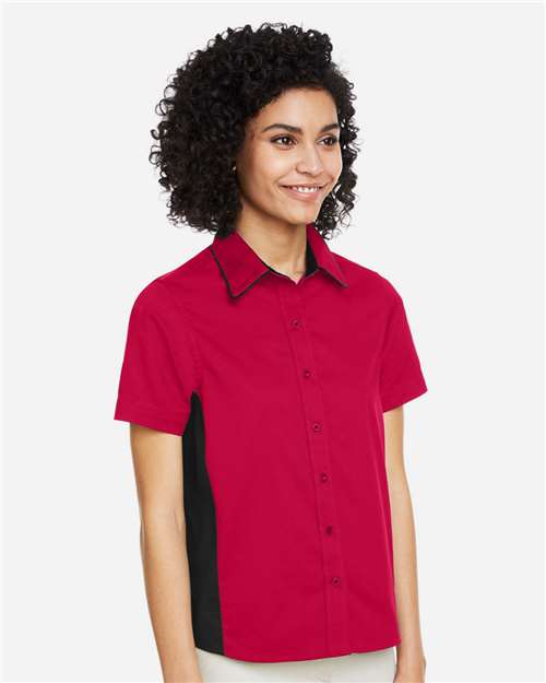 Harriton-M586W-Women's Flash IL Colorblock Shirt - Image 24
