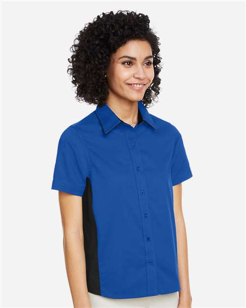 Harriton-M586W-Women's Flash IL Colorblock Shirt - Image 27