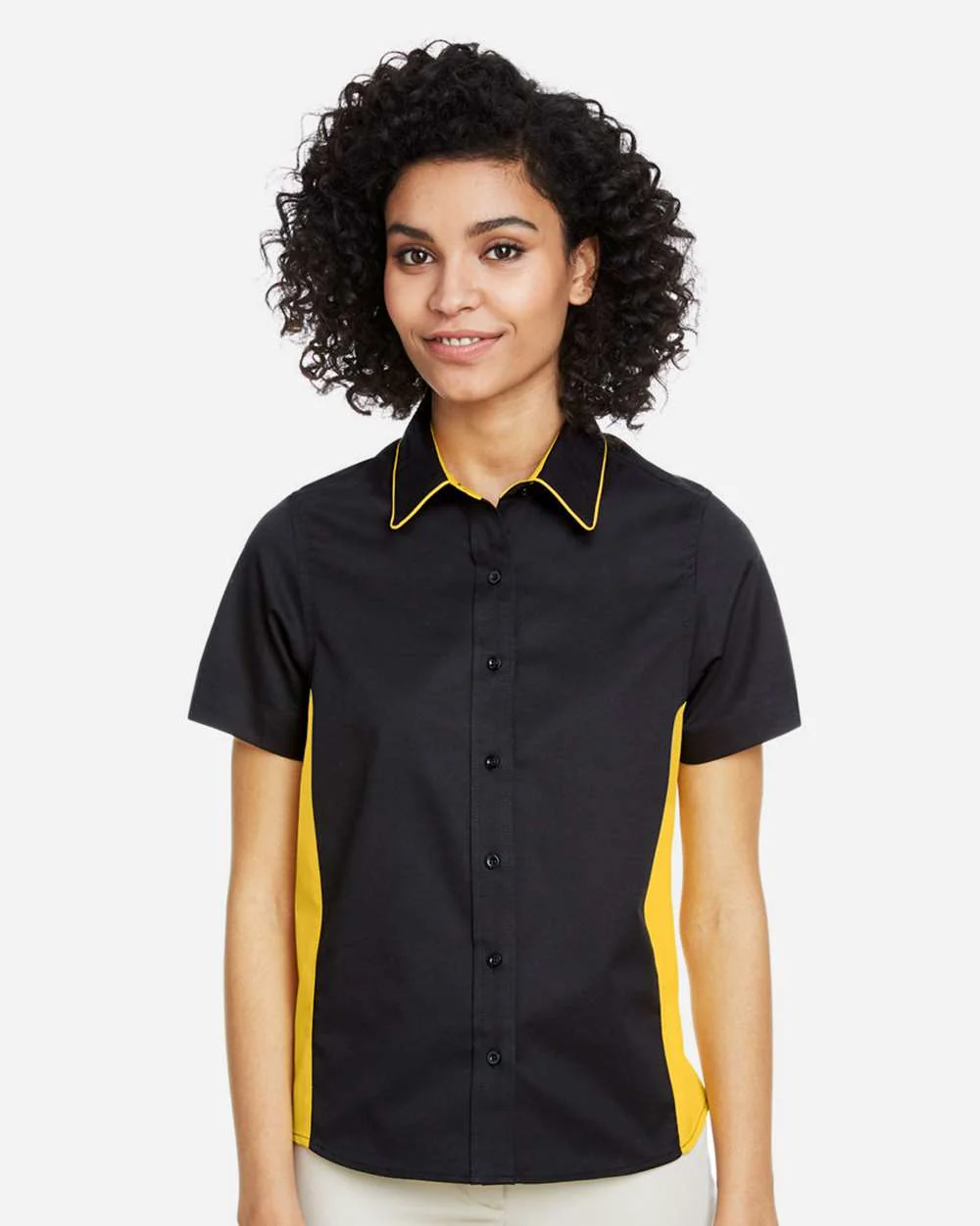 Harriton-M586W-Women's Flash IL Colorblock Shirt - Image 5
