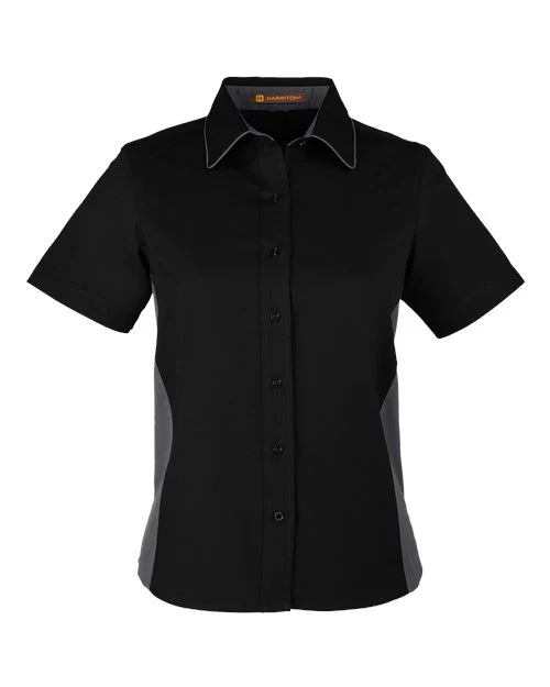 Harriton-M586W-Women's Flash IL Colorblock Shirt - Image 8