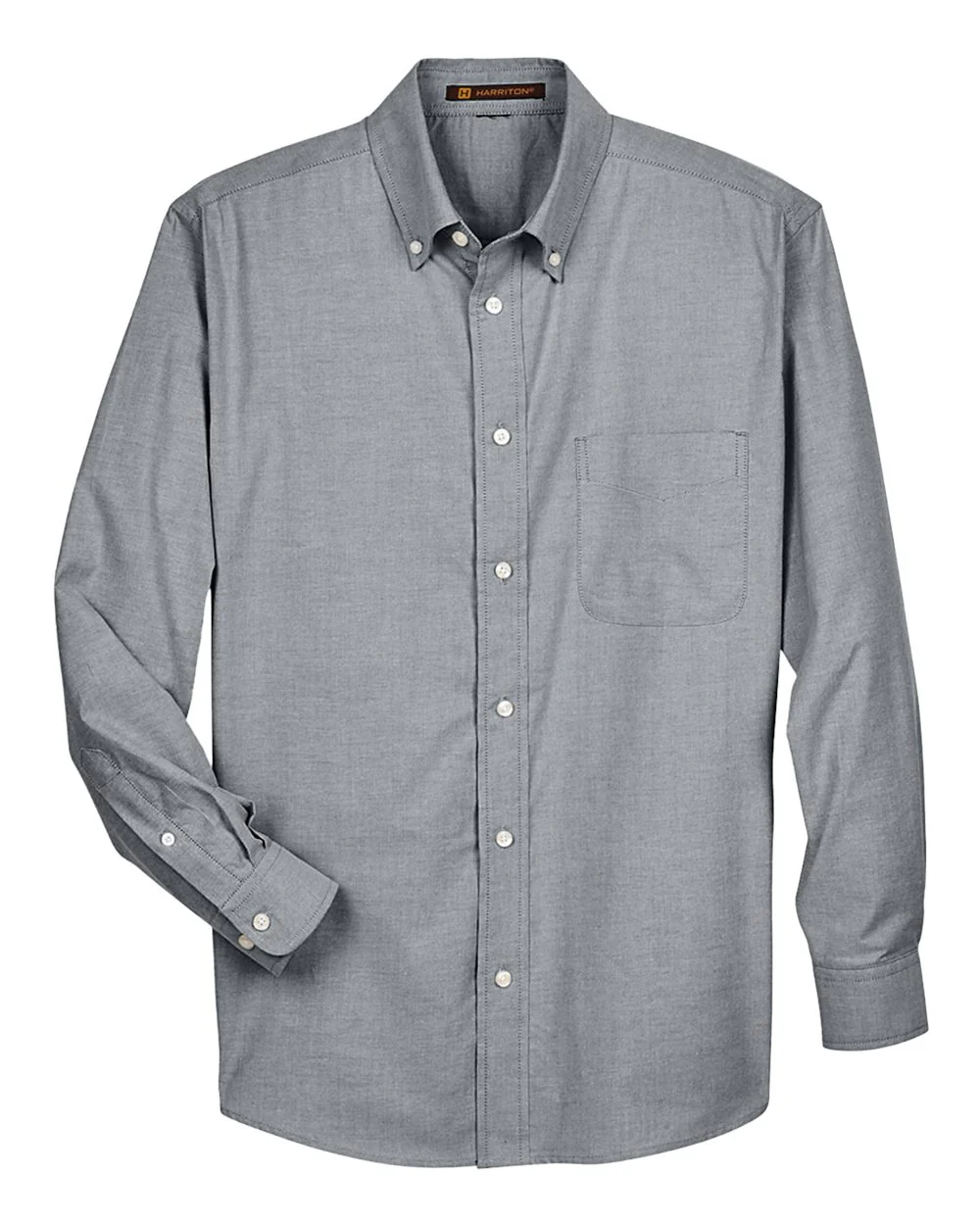 Harriton-M600-Men's Long Sleeve Oxford Shirt - Image 12
