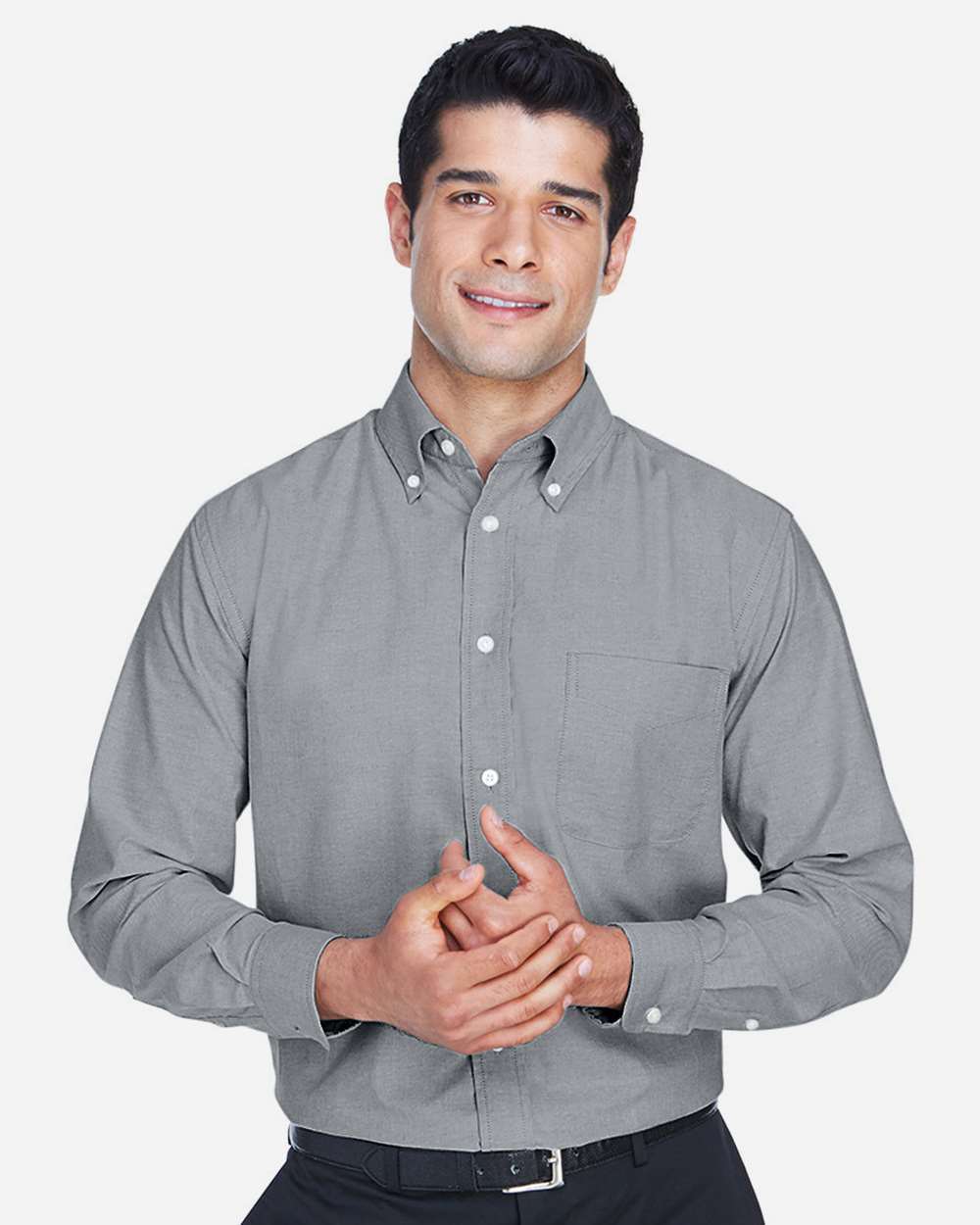 Harriton-M600-Men's Long Sleeve Oxford Shirt - Image 14