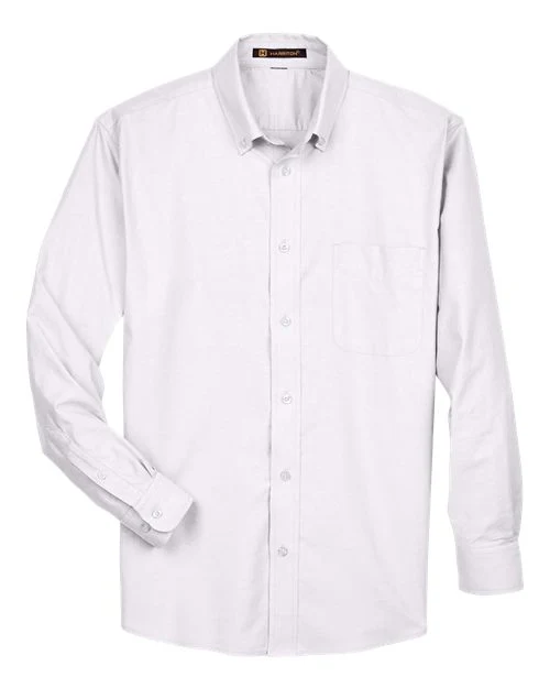 Harriton-M600-Men's Long Sleeve Oxford Shirt - Image 26