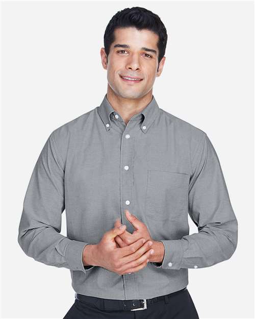 Harriton-M600-Men's Long Sleeve Oxford Shirt - Image 33